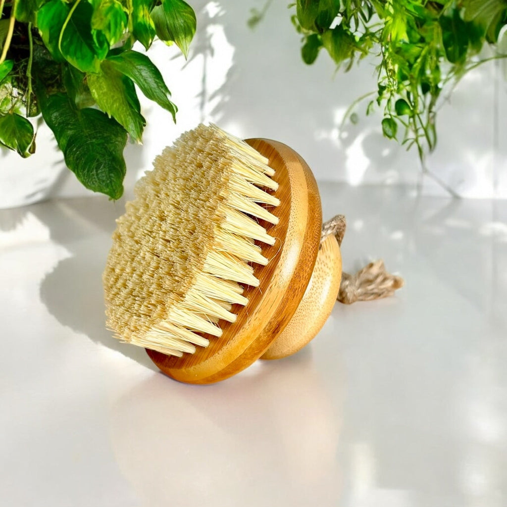 Bamboo Rounded Brush with Natural Bristles