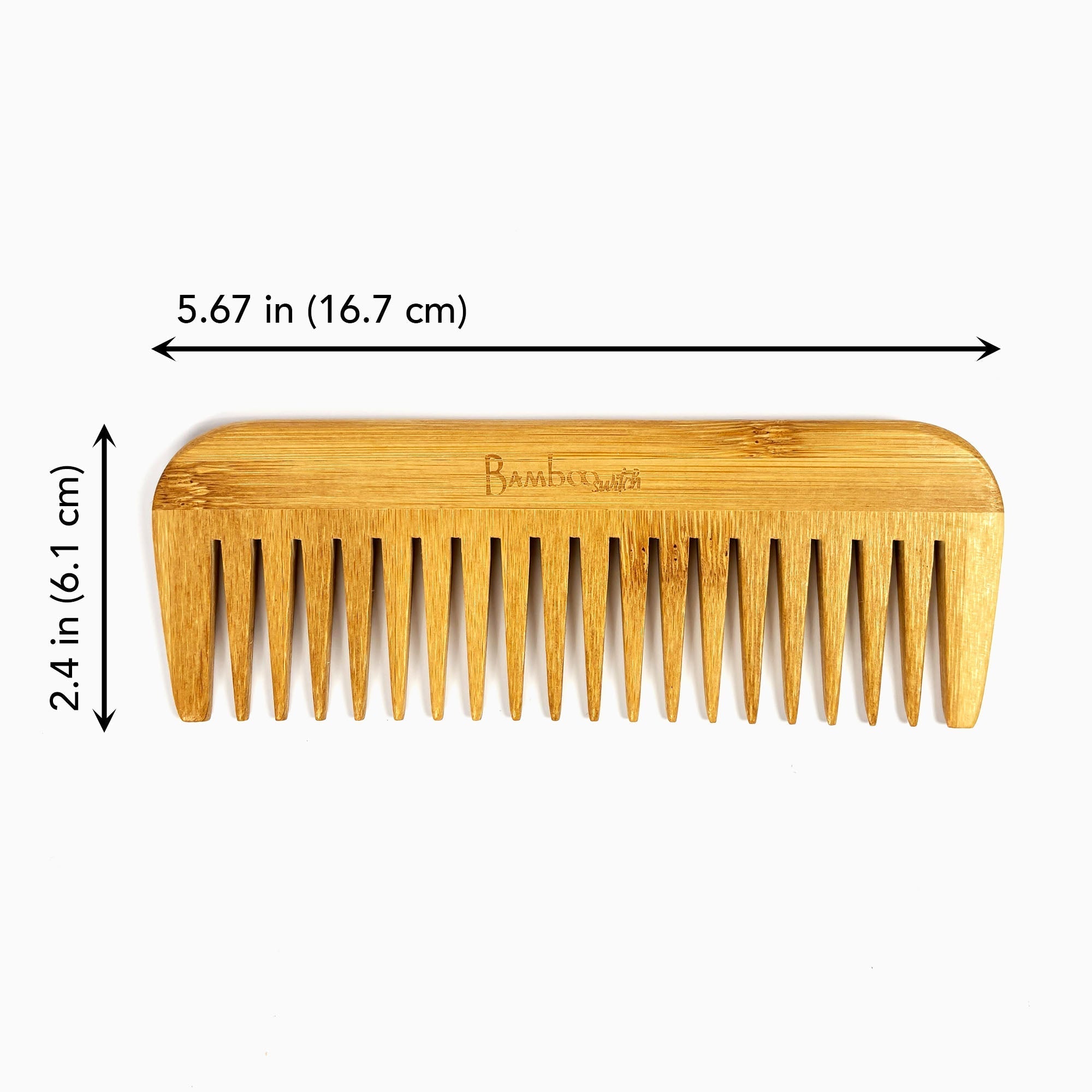 Bamboo Wide Tooth Comb | Pointed Tips